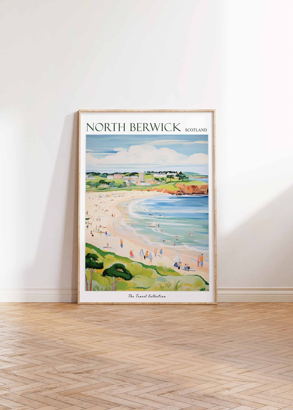 North Berwick Scotland Sandy Beach Seaside Town Bay View Poster - Image 2