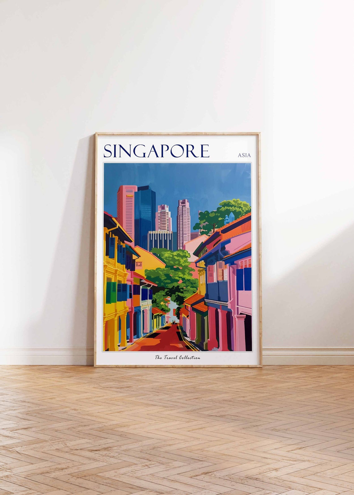 Singapore Poster Singapore Travel Print Tropical Decor City Wall Art Singaporean Decor Asia Travel Print Singapore Gift - Image 2