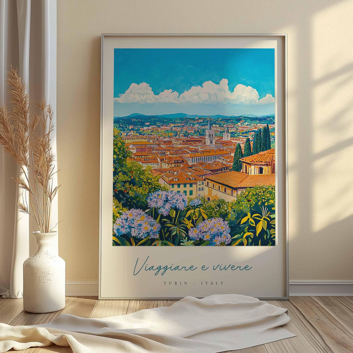 Turin Poster Italian Travel Print Turin Travel Art Turin Wall Art Italy Art Italy Travel Decor Italian Travel Gift - Image 2