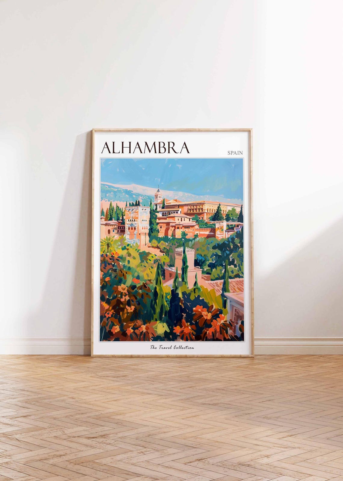 Alhambra Poster Spain Travel Print Spanish Decor Europe Travel Poster European Wall Art Alhambra Gift Alhambra Travel Poster - Image 2