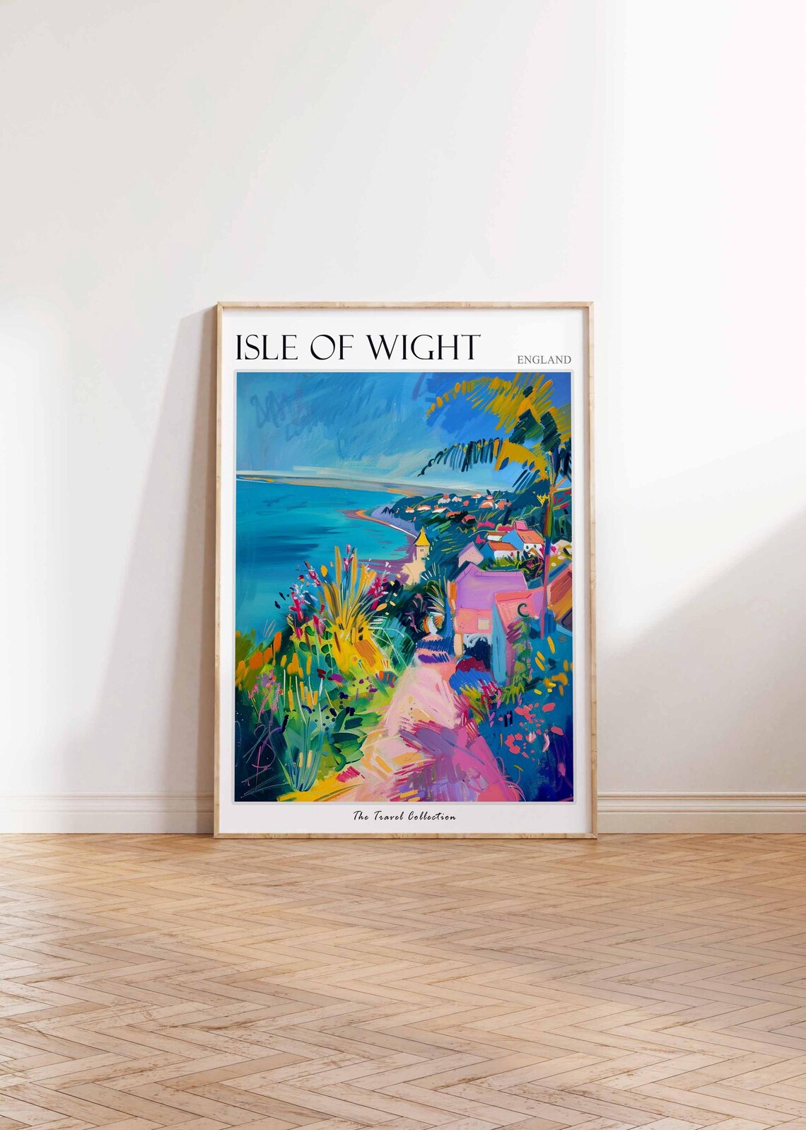 Isle of Wight England Fauvist Coastal Path Village Bay Poster - Image 2