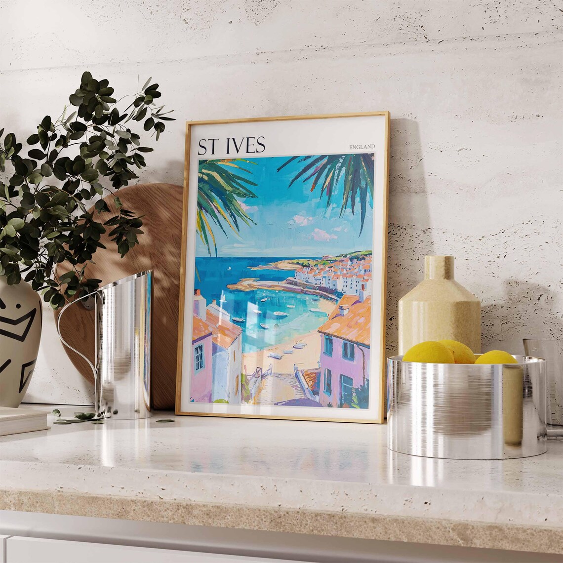 St Ives Travel Poster, Cornwall Coastal Wall Art - Image 2
