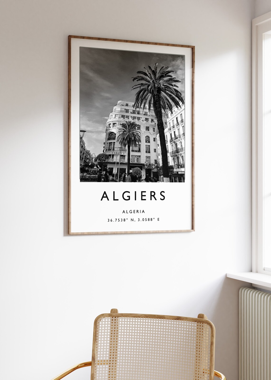 Algiers Travel Poster, Black And White Travel Art - Image 2