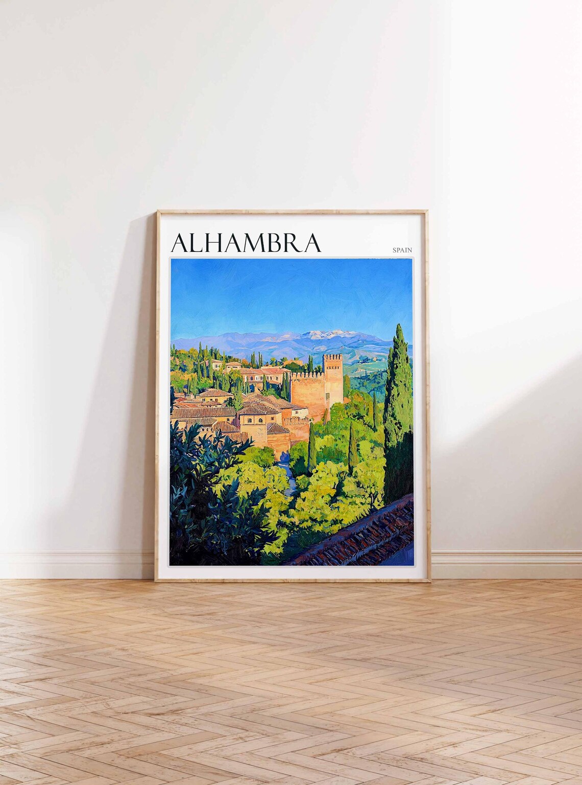 Alhambra Poster Spain Travel Print Spanish Decor Europe Travel Poster European Wall Art Alhambra Gift Alhambra Travel Poster - Image 3