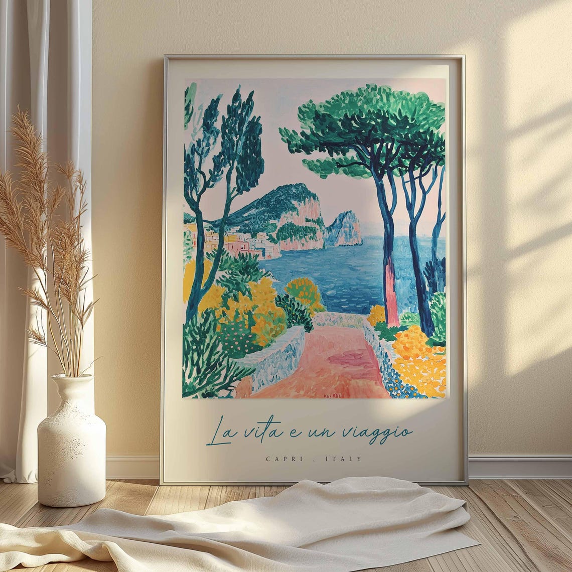 Capri Poster Capri Travel Print Capri Travel Art Capri Wall Art Italy Art Italy Travel Decor Italian Travel Gift - Image 2