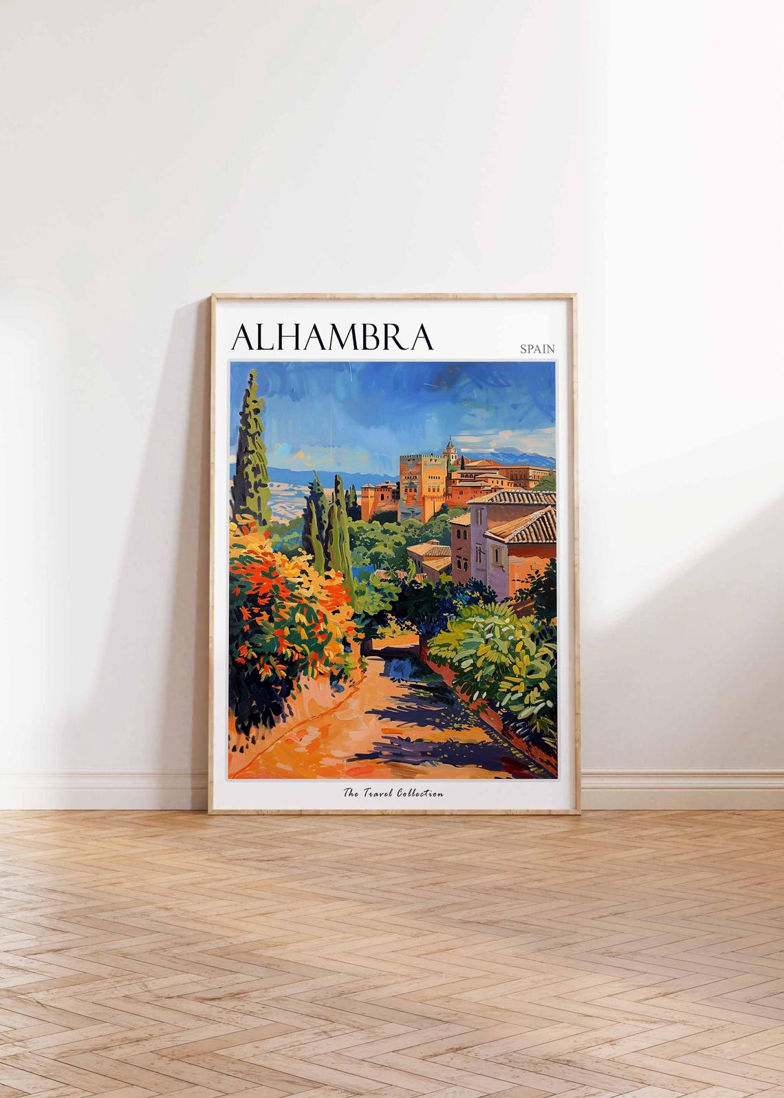 Alhambra Poster Spain Travel Print Spanish Decor Europe Travel Poster European Wall Art Alhambra Gift Alhambra Travel Poster - Image 2