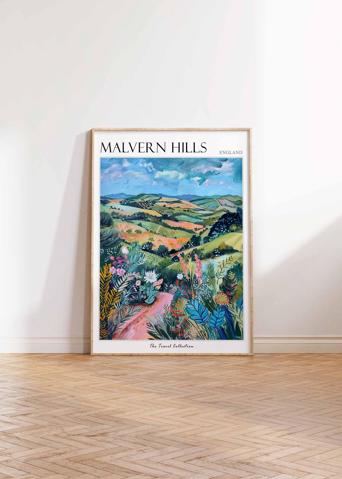 Malvern Hills Poster England Travel Poster Countryside Poster English Countryside Malvern Poster Worcestershire Poster Hills Poster - Image 2