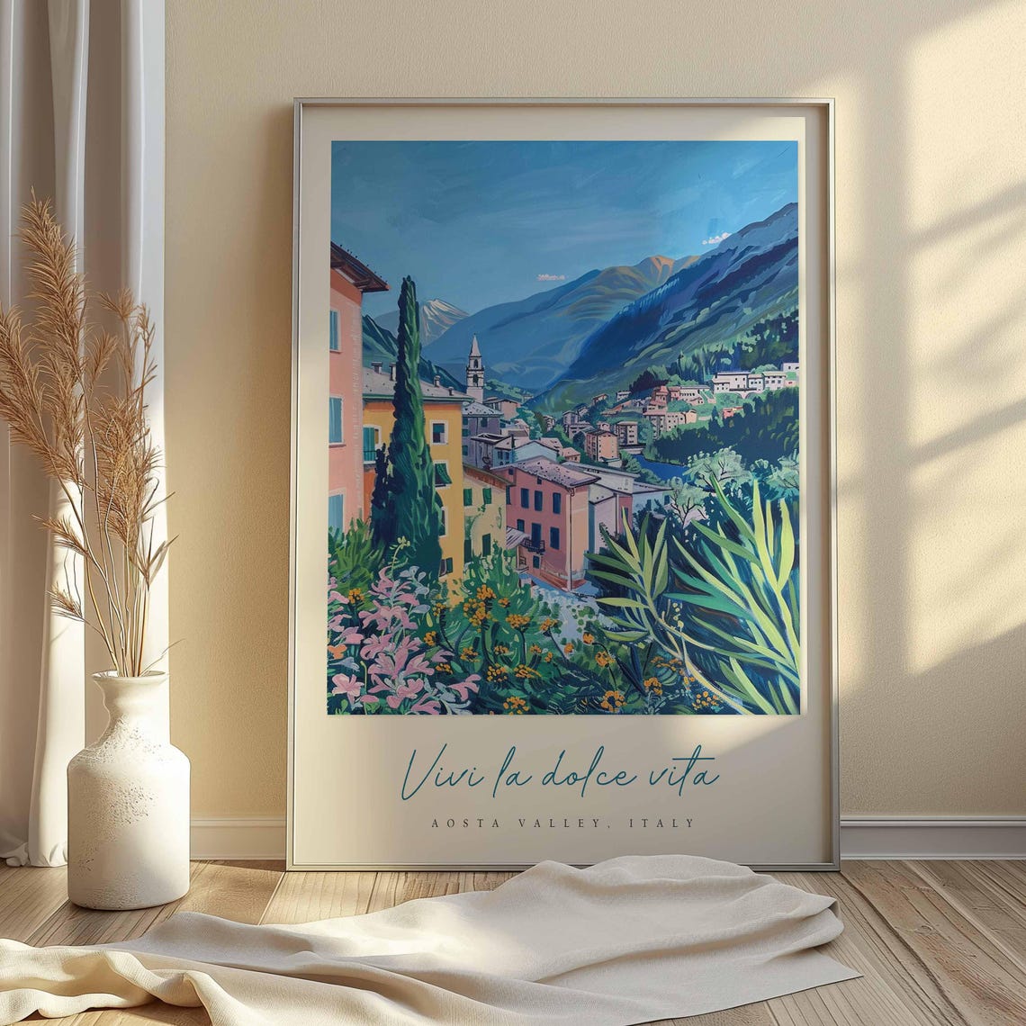 Aosta Valley Poster Aosta Valley Travel Print Aosta Valley Travel Art Aosta Valley Wall Art Italy Art Italy Travel Decor Travel Gift - Image 2