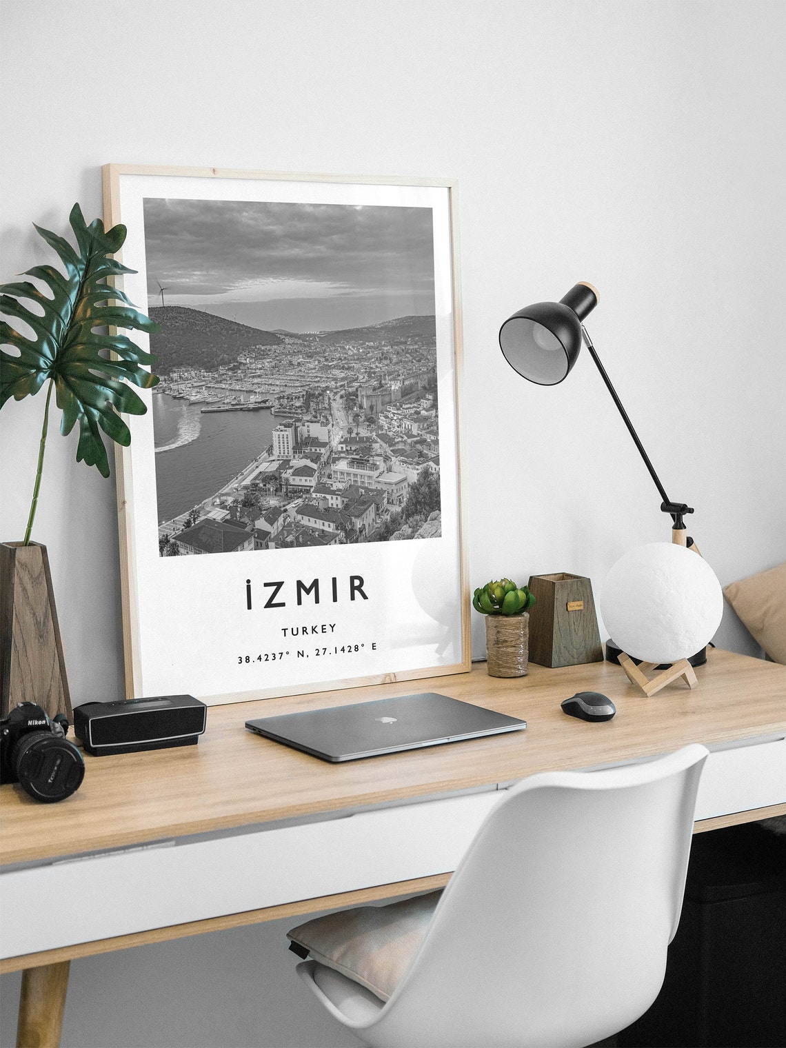 Izmir Travel Print Izmir Travel Poster Turkey Travel Print Middle East Travel Art Travel Poster Black And White Travel Gift - Image 2