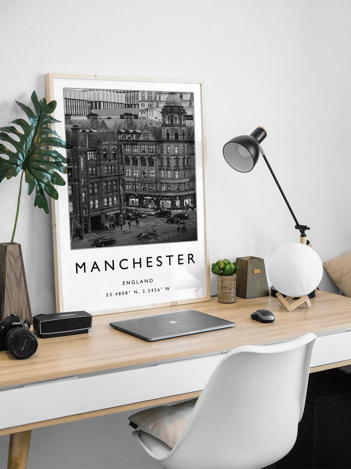 Manchester Travel Print Manchester Travel Poster England Travel Print Black And White Travel Poster Travel Art Travel Gift - Image 2