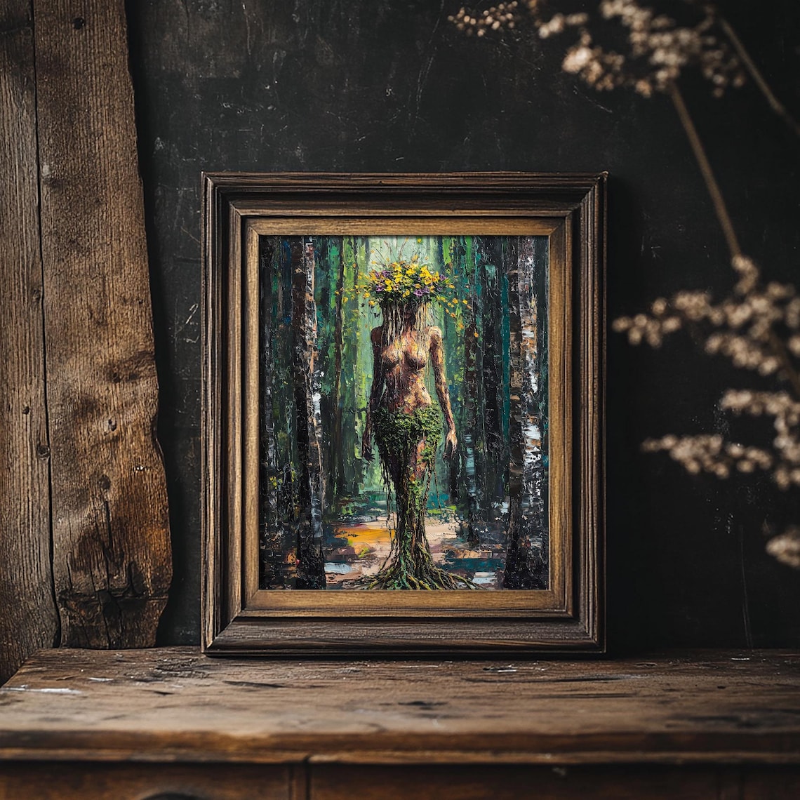 Gaia Goddess Mother Earth Forest Art Print - Image 4