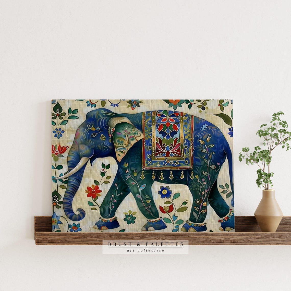 Elephant Wall Art Print, Traditional Animal Decor - Image 2