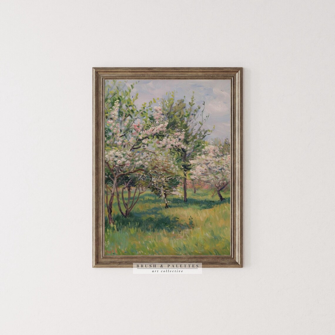 Blossoming Orchard Spring Trees Impressionist Floral Landscape Poster - Image 2