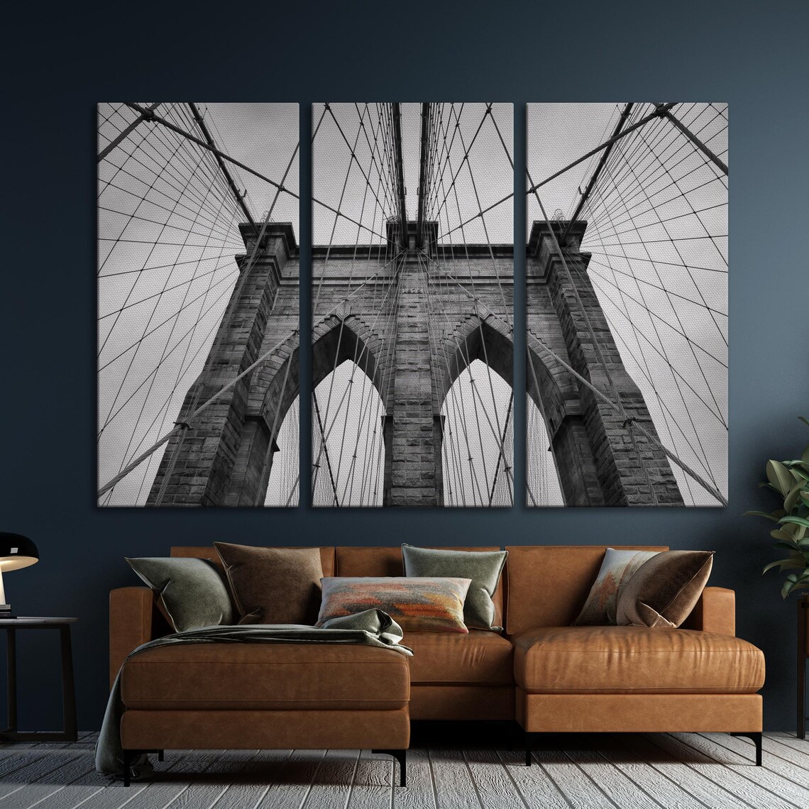 Brooklyn Bridge Black and White Art Print, New York City - Image 5