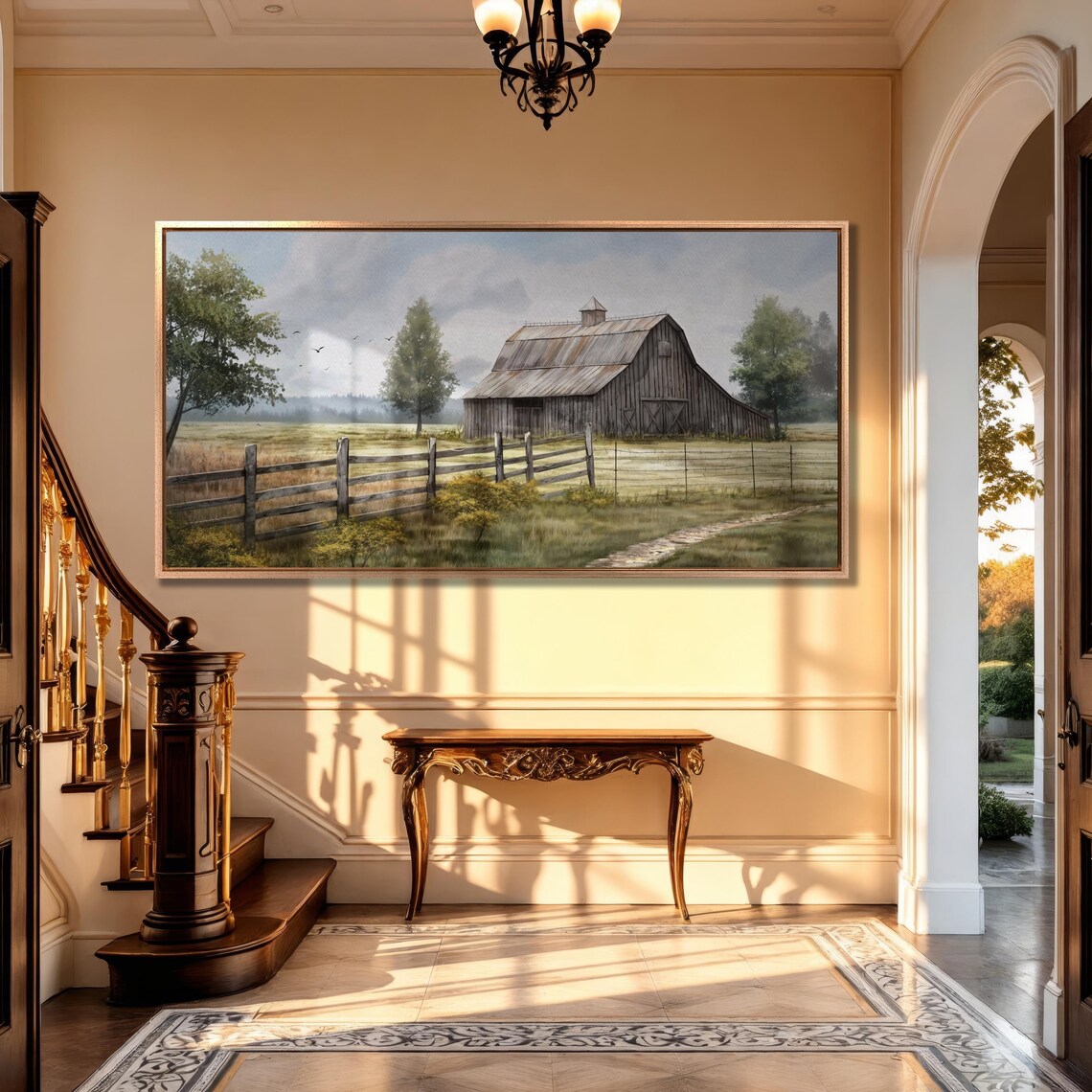 Rural Wooden Barn, Rustic Countryside Art Print - Image 2