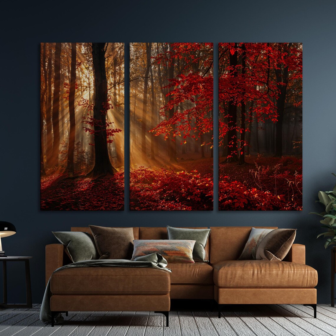 Enchanted Autumn Forest, Misty Woods Art Print - Image 5