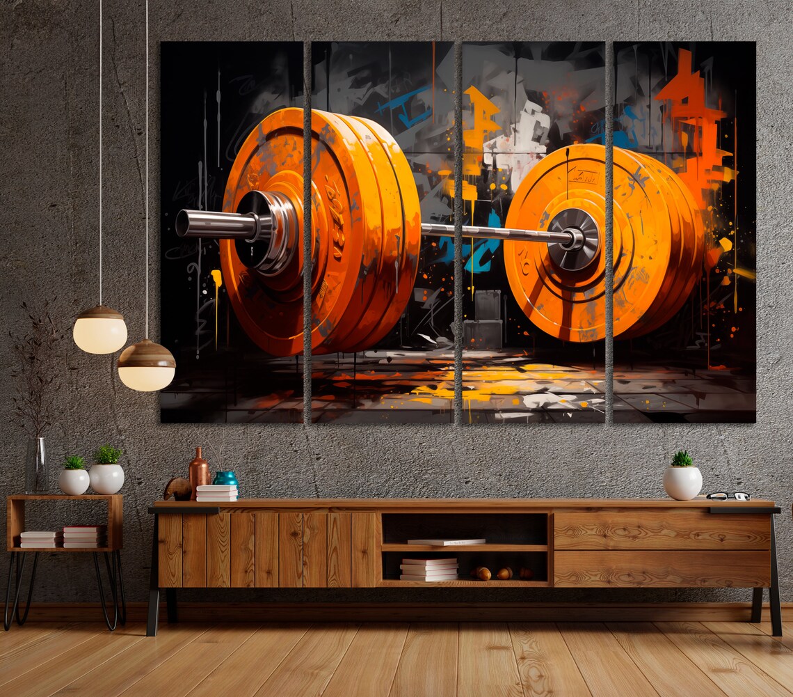 Barbell Motivational Wall Art Print for Home Gym - Image 3
