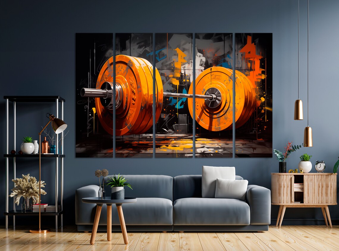 Barbell Motivational Wall Art Print for Home Gym - Image 2