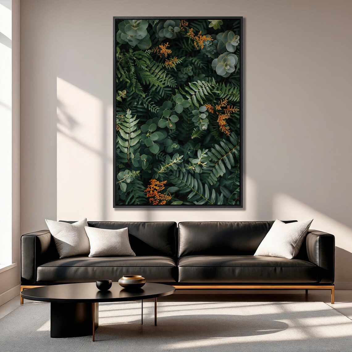 Lush Green Eucalyptus And Fern Foliage Botanical Nature Art Poster - Image 2