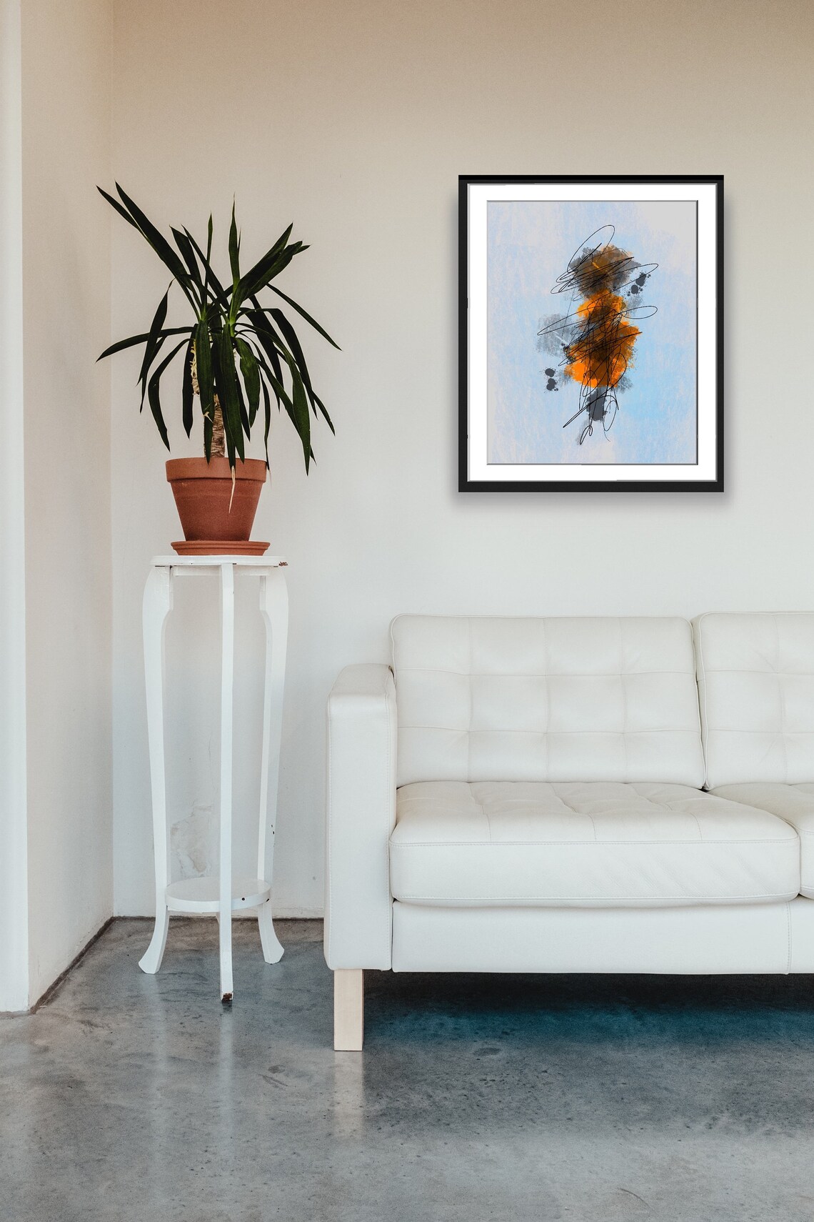 Abstract Boho Painting, Lines And Shapes - Image 3