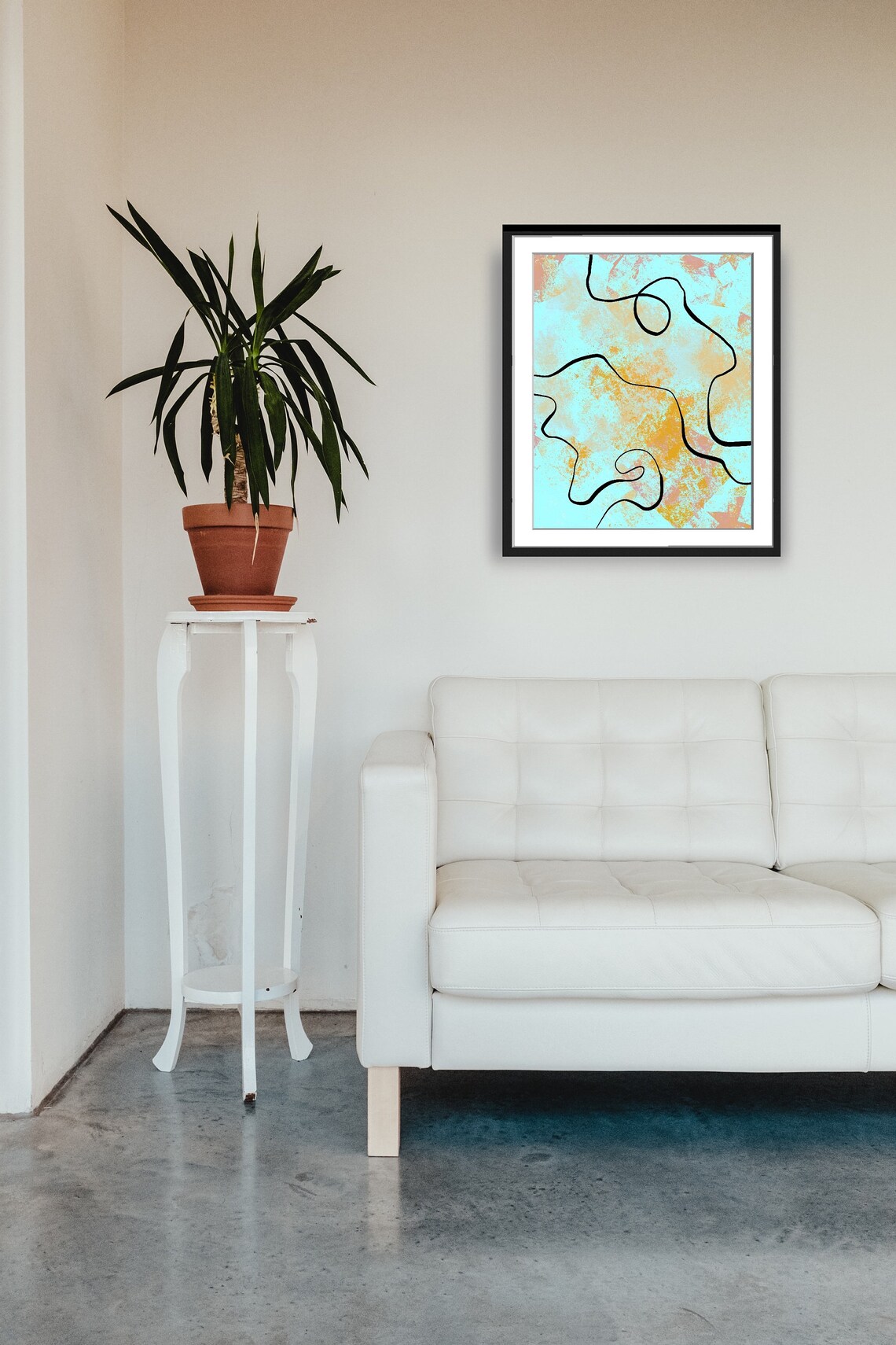 Abstract Minimalist Boho Line Art, Contemporary Modern - Image 3