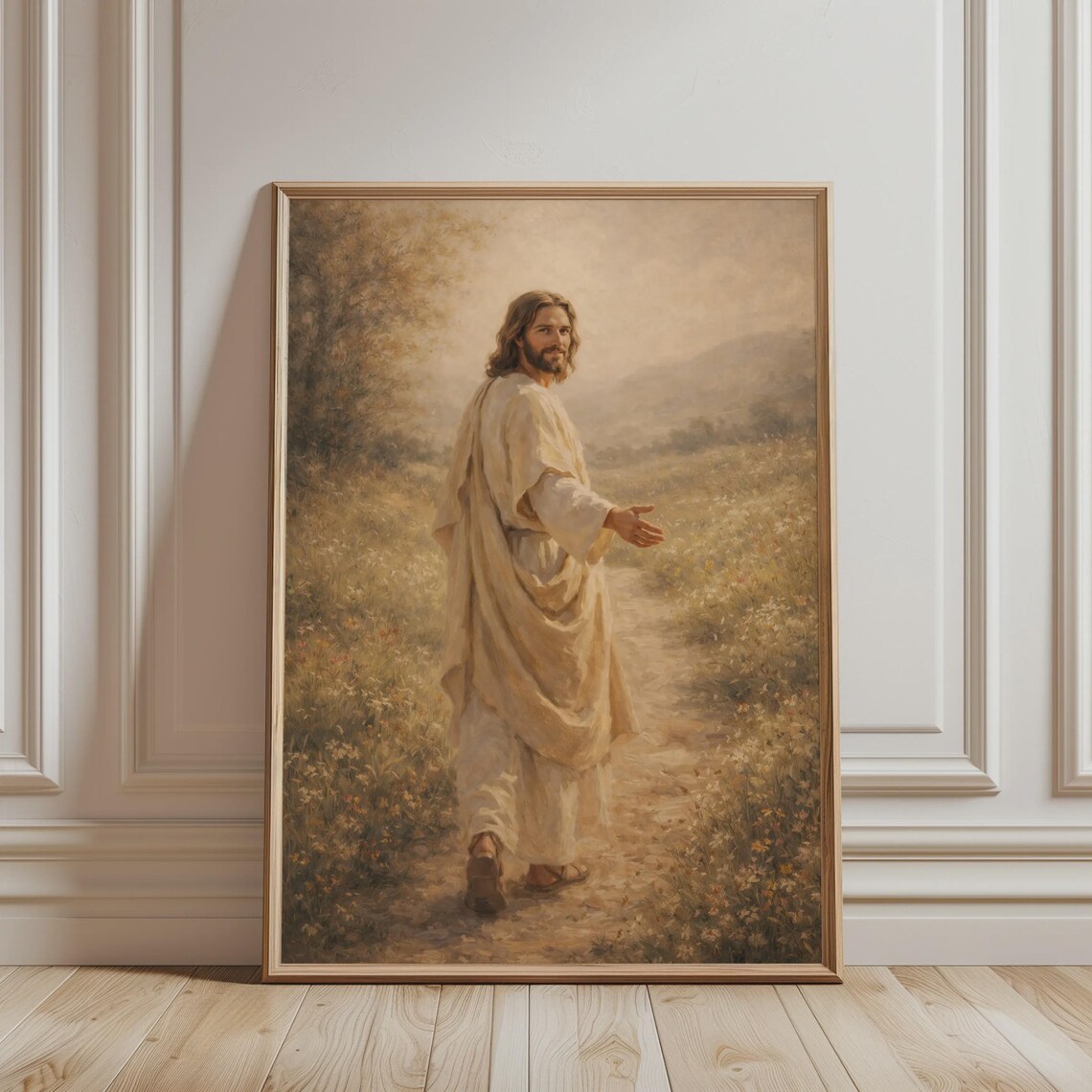 Follow Jesus Wall Art Biblical Print Religious Christian Poster For Catholic Home Decor