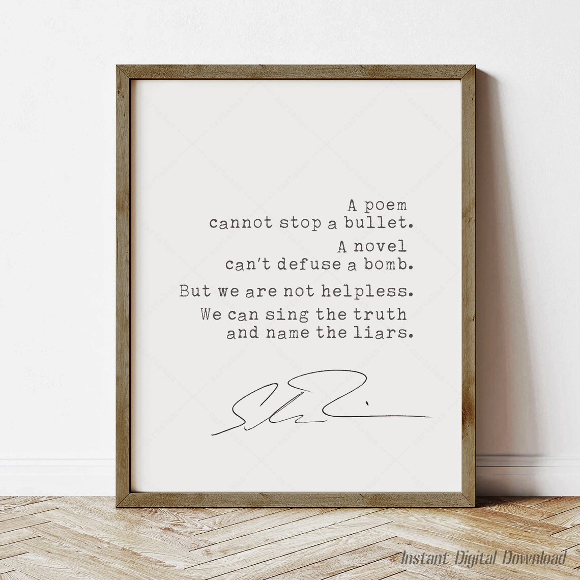 Salman Rushdie Quote Art Print, Inspirational Decor