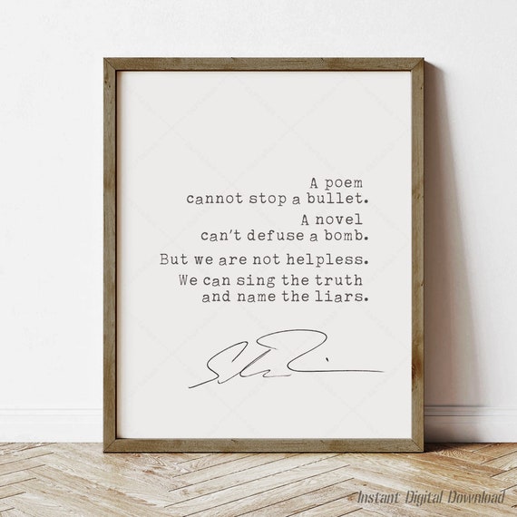 Salman Rushdie Quote Art Print, Inspirational Decor