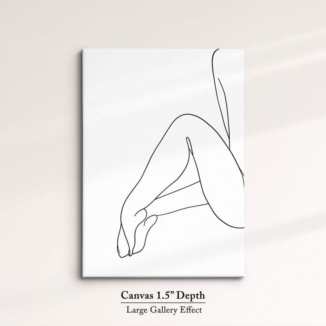 Minimalist Woman Leg Single Line Art Abstract Body Study Wall Poster - Image 3