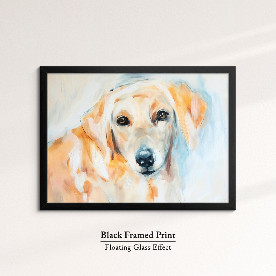 Golden Retriever Puppy Face Watercolor Peach Portrait Dog Wall Poster - Image 8