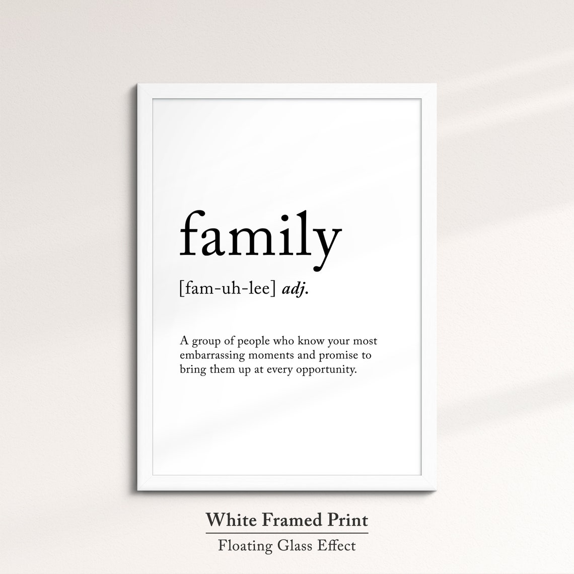 Family Funny Dictionary Definition Quote Minimalist Wall Art Poster - Image 7