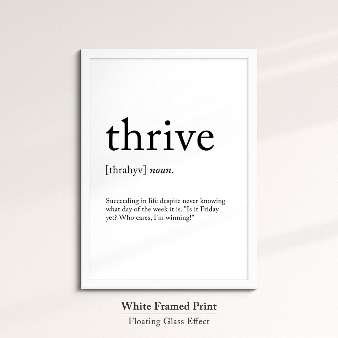 Thrive Minimalist Definition Quote Word Art Framed Print Framed Female Wall Art Lady Poster Feminine Home Decor Gifts For Her - Image 7