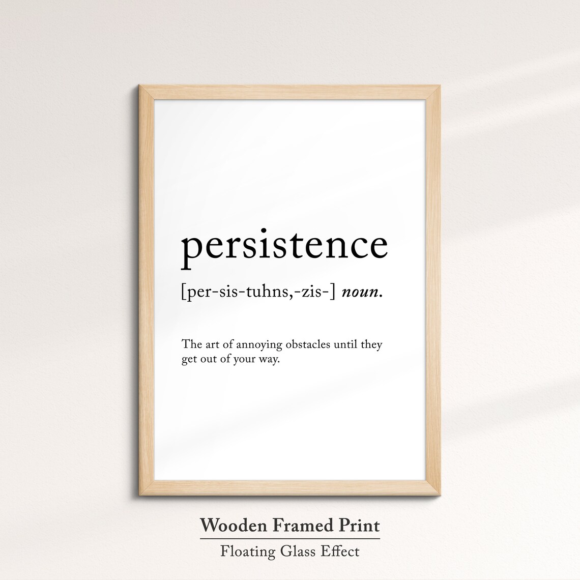 Persistence Funny Definition Dictionary Quote Minimalist Framed Print Framed Wall Art Poster Home Decor Interior Inspirational Gift - Image 6