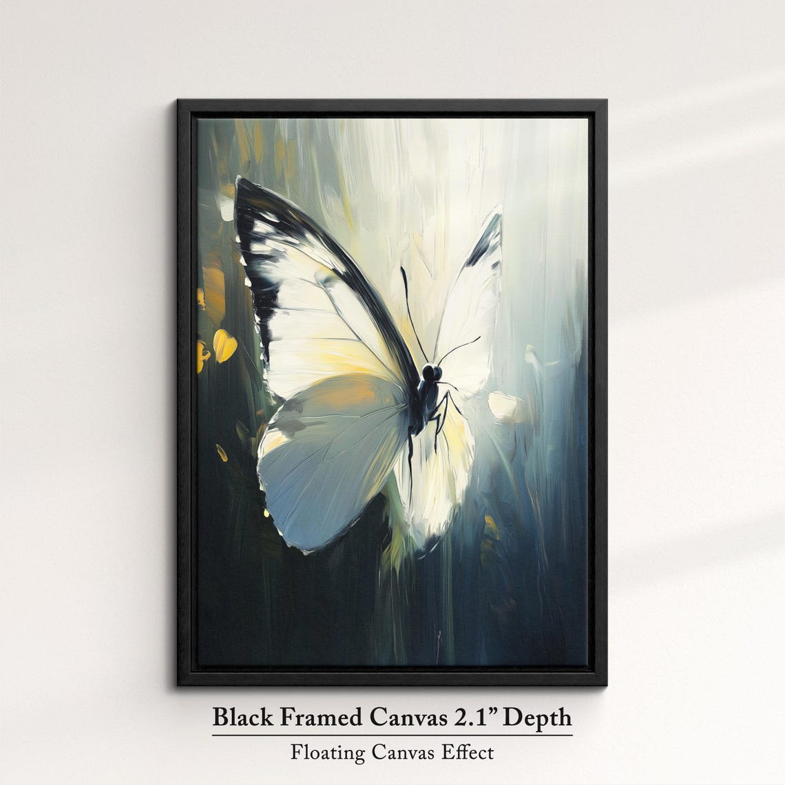 Colorful Butterfly Abstract Oil Painting Framed Print Framed Portrait Wall Art Poster Home Decor Interior Butterfly Lover Gift - Image 2