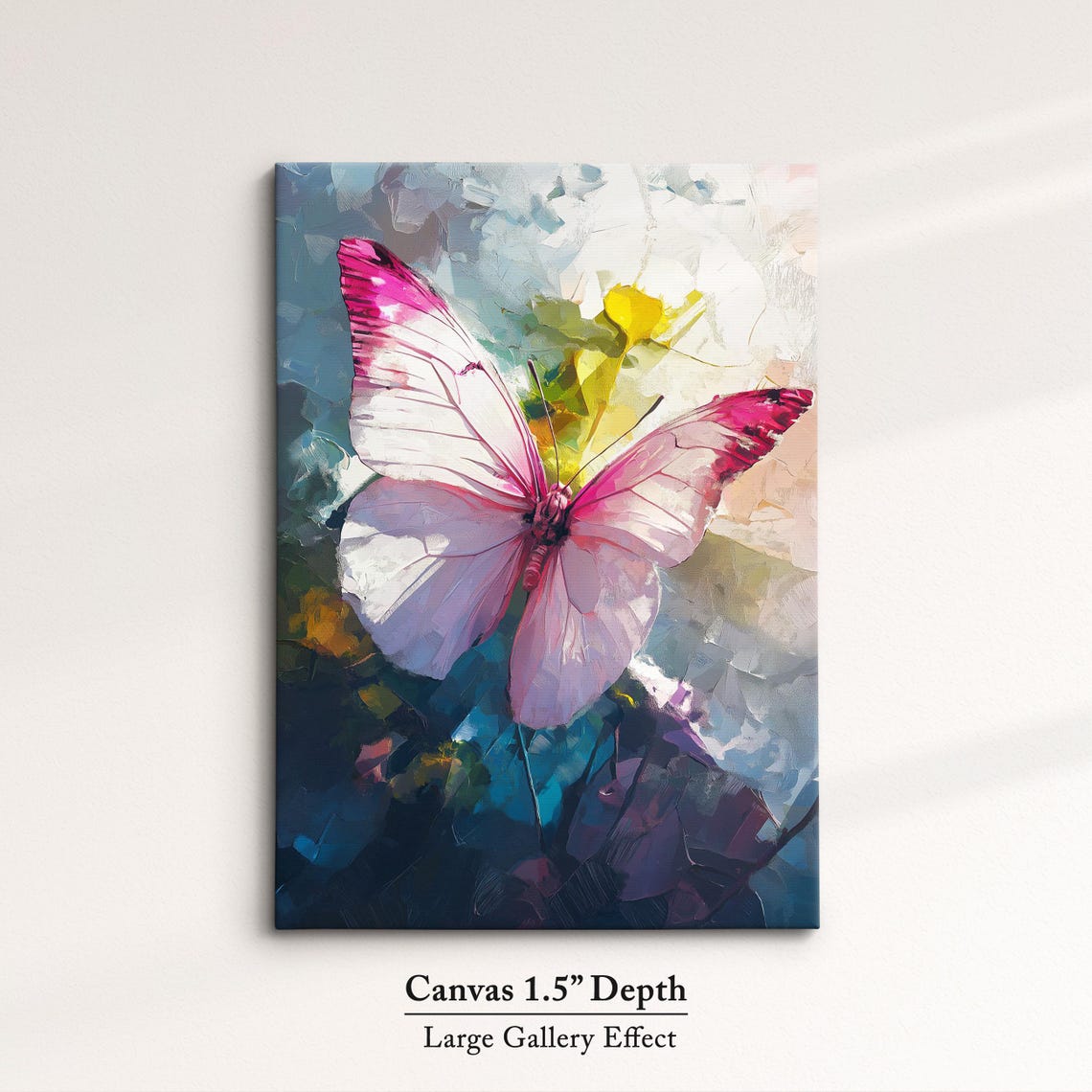 Colorful Butterfly Abstract Oil Painting Framed Print Framed Portrait Wall Art Poster Home Decor Interior Butterfly Lover Gift - Image 3