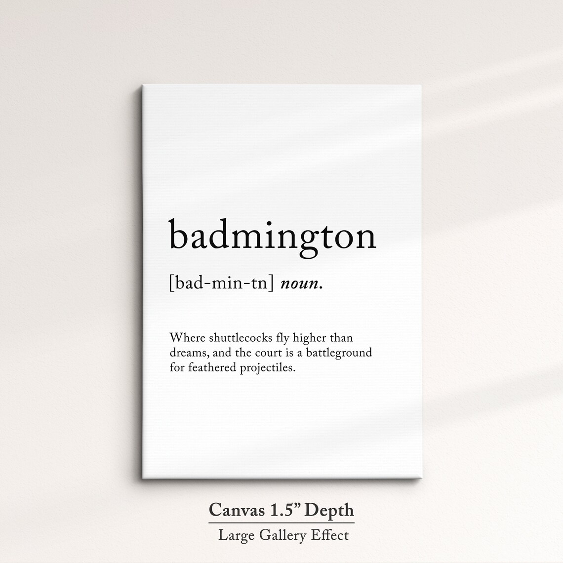 Badminton Definition Dictionary Funny Sports Quote Minimalist Framed Print Framed Wall Art Poster Home Decor Interior Badminton - Image 3