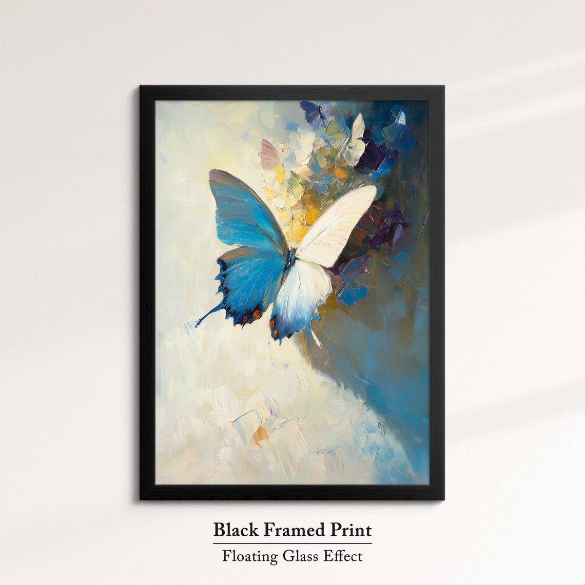 Colorful Butterfly Abstract Oil Painting Framed Print Framed Portrait Wall Art Poster Home Decor Interior Butterfly Lover Gift - Image 8