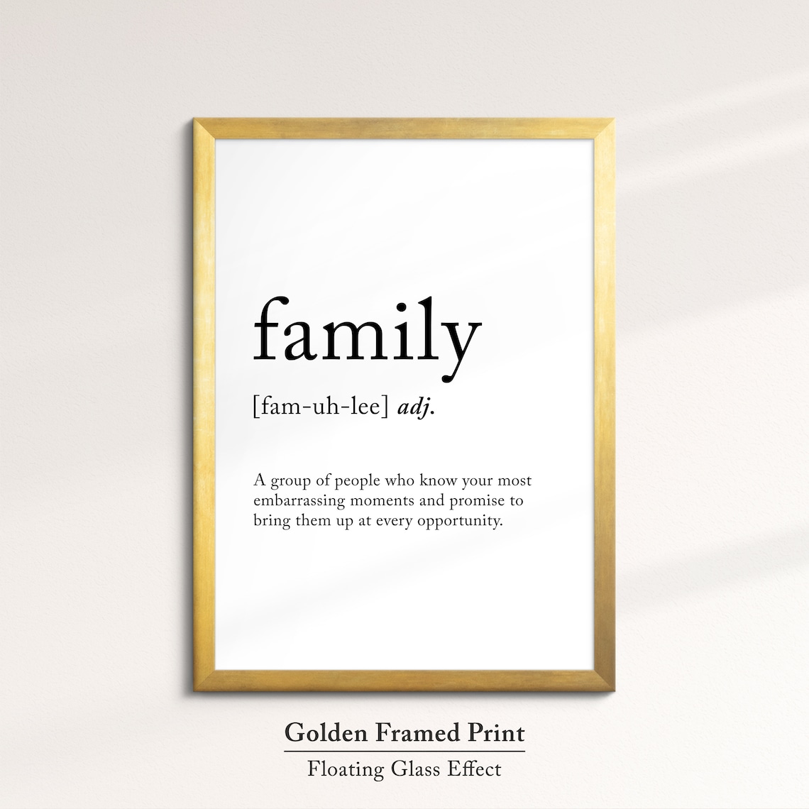 Family Funny Dictionary Definition Quote Minimalist Wall Art Poster - Image 5