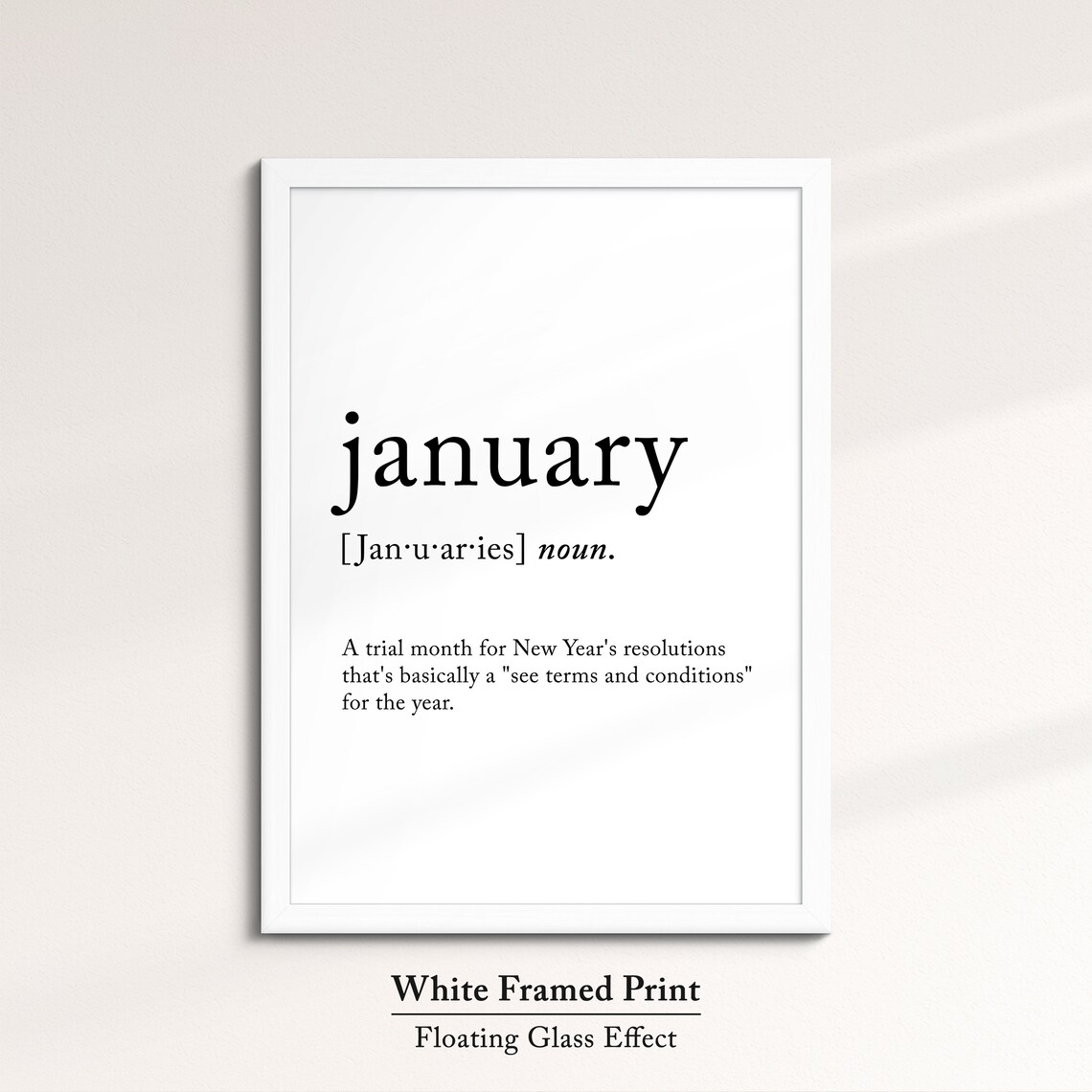 January Minimalist Definition Quote Word Art Framed Print Framed Female Wall Art Lady Poster Feminine Home Decor Gifts For Her - Image 7