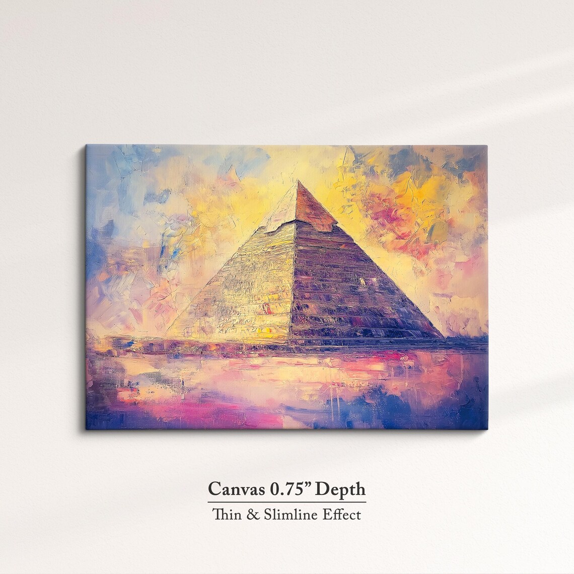 Great Pyramid Of Giza Sunset Abstract Oil Painting Egypt Desert Poster - Image 4