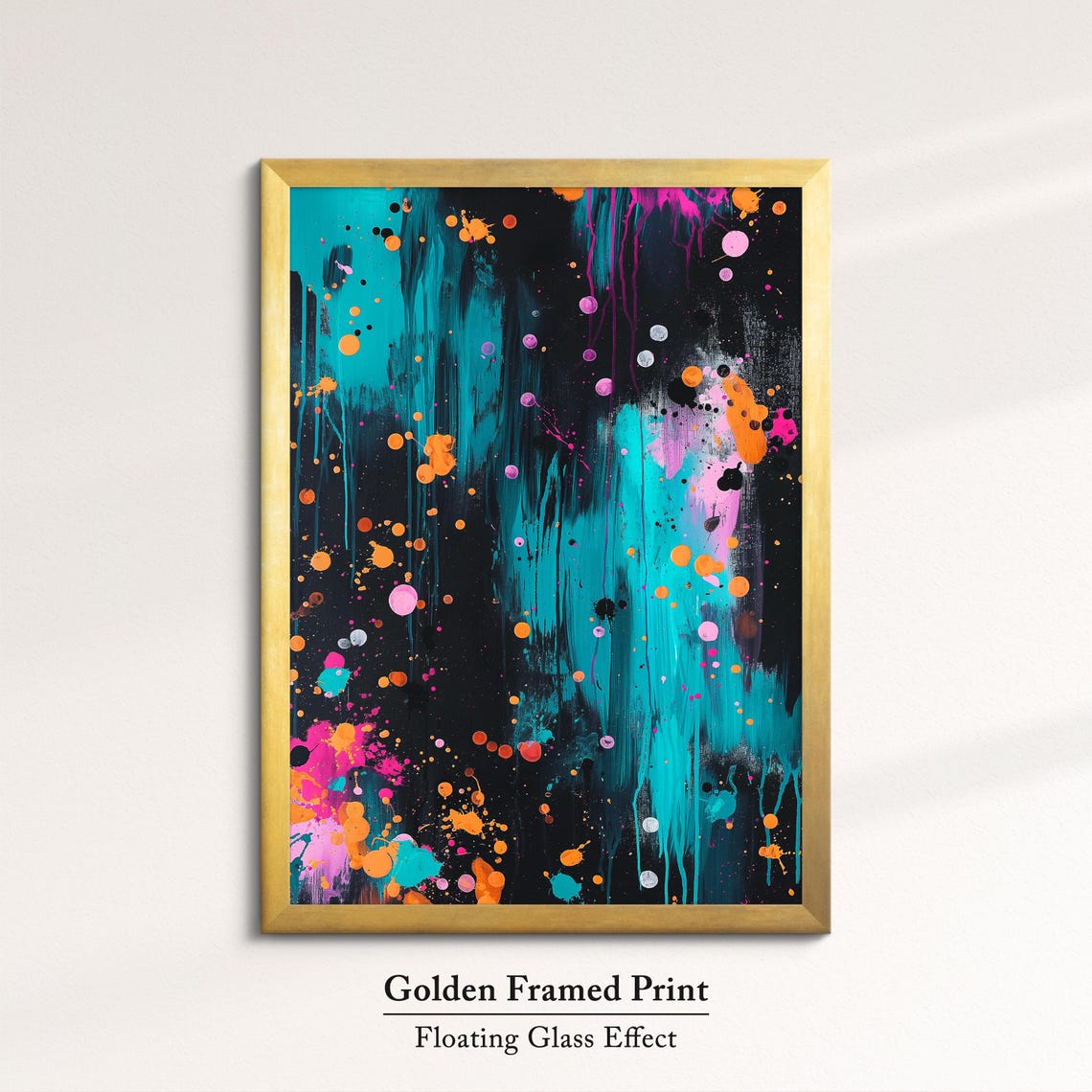 Colorful Abstract Heart Art Modern Love Inspired Wall Decor Bold Dripping Paint Design Vibrant Home Or Office Artwork - Image 5