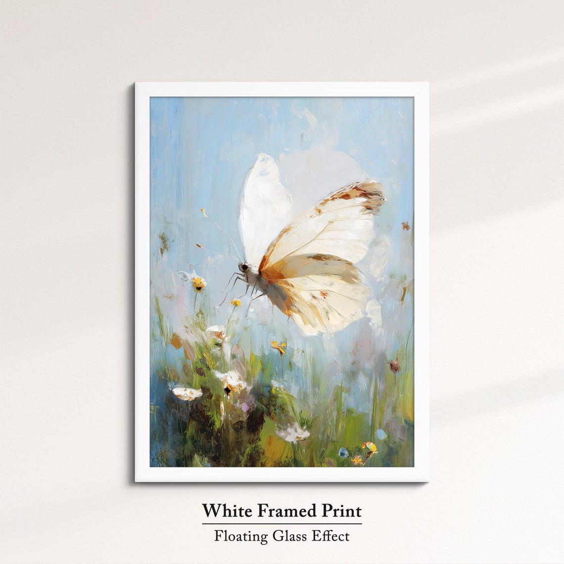Colorful Butterfly Abstract Oil Painting Framed Print Framed Portrait Wall Art Poster Home Decor Interior Butterfly Lover Gift - Image 7