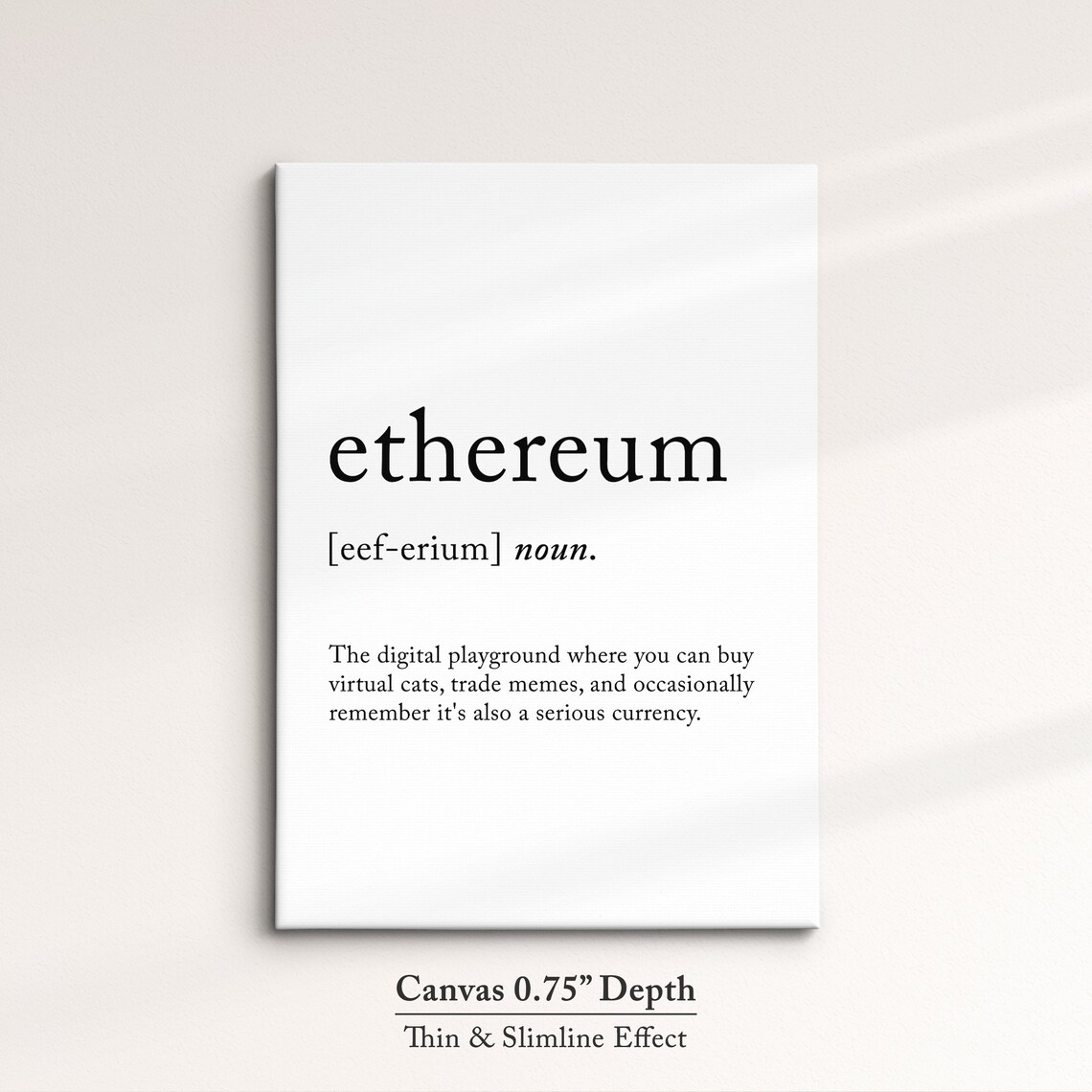 Ethereum Funny Definition Dictionary Quote Minimalist Framed Print Framed Wall Art Poster Home Decor Interior Finance Crypto Gifts - Image 4