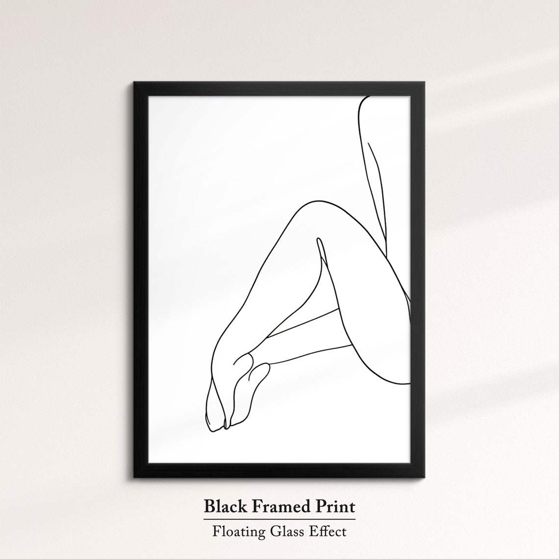 Minimalist Woman Leg Single Line Art Abstract Body Study Wall Poster - Image 8