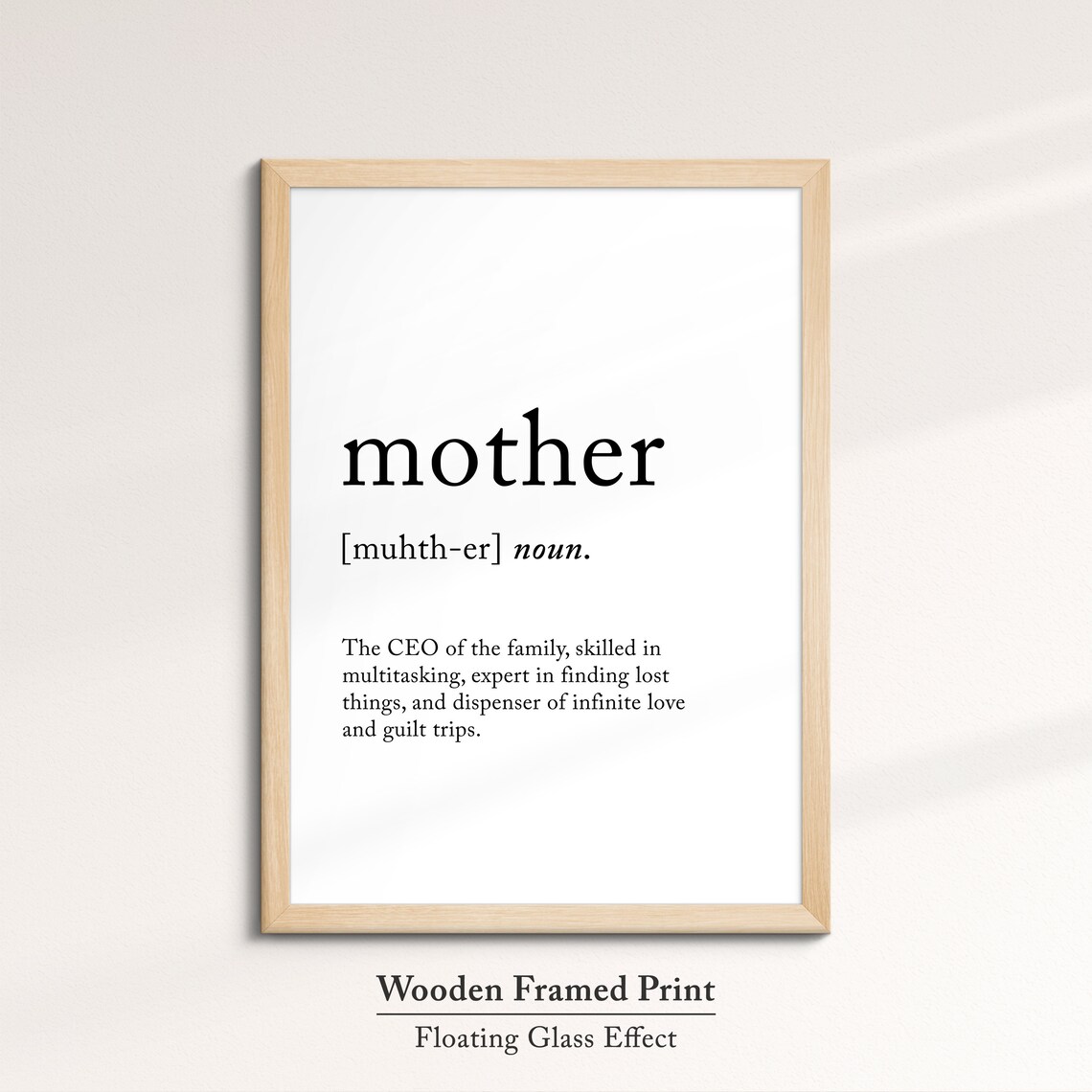Mother Funny Definition Dictionary Quote Minimalist Framed Print Framed Wall Art Poster Home Decor Interior Funny Gifts For Mom Mum - Image 6