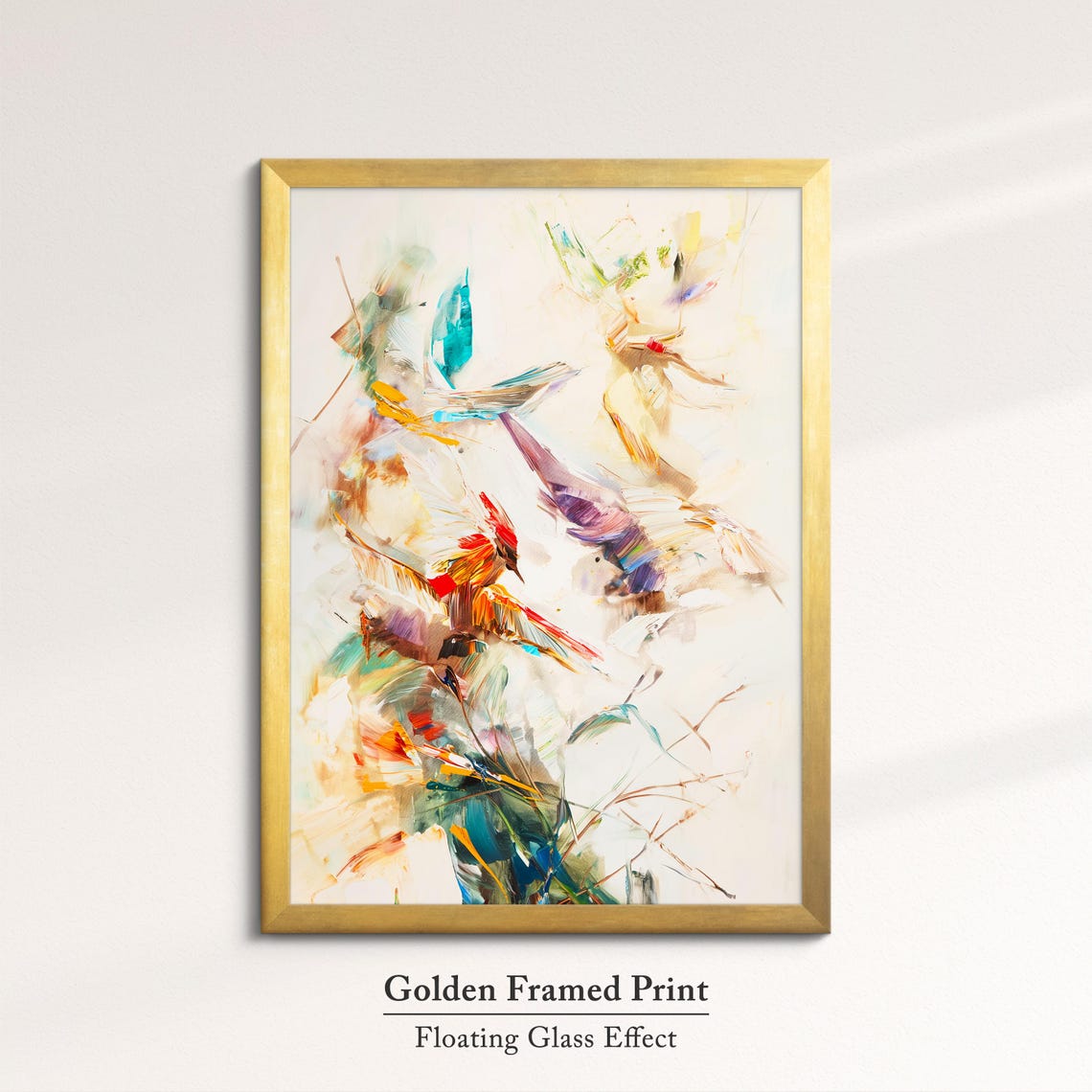 Abstract Birds In Flight White Airy Watercolor Minimal Bird Art Poster - Image 5