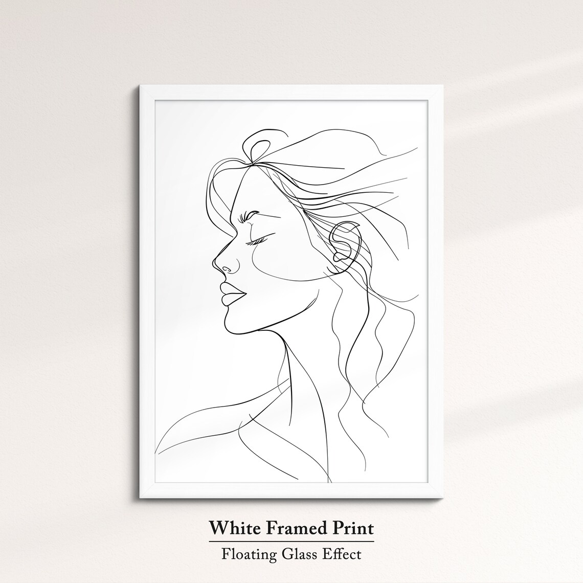 Minimalist Woman Face Line Art Elegant Black Outline Drawing Wall Art - Image 7
