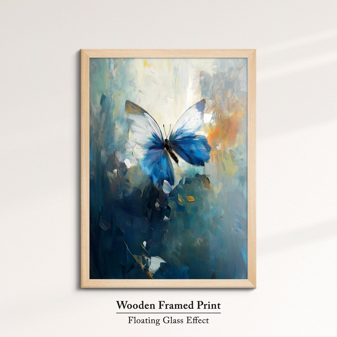 Colorful Butterfly Abstract Oil Painting Art Print - Image 6