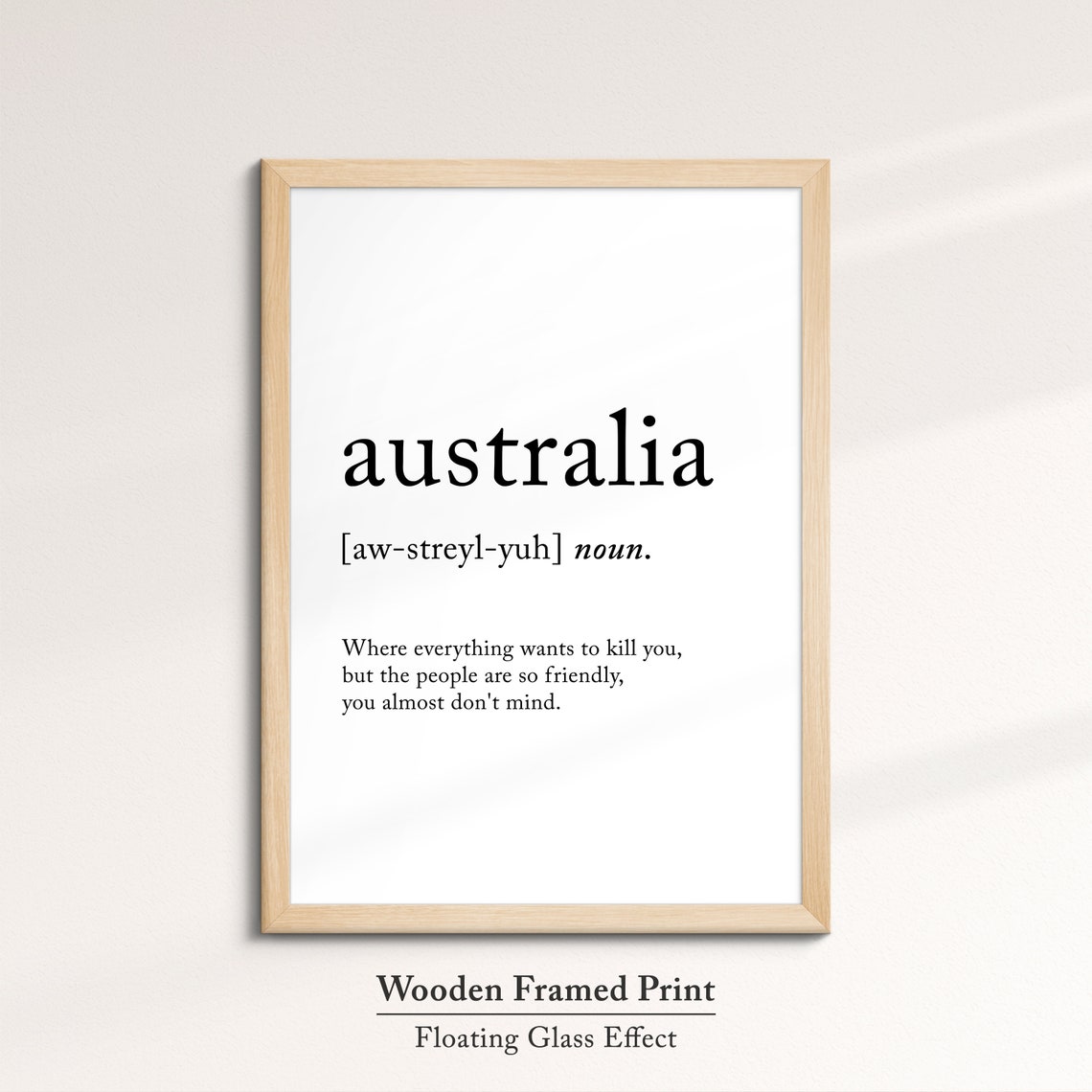 Australia Dictionary Definition Funny Wildlife Quote Minimalist Poster - Image 6