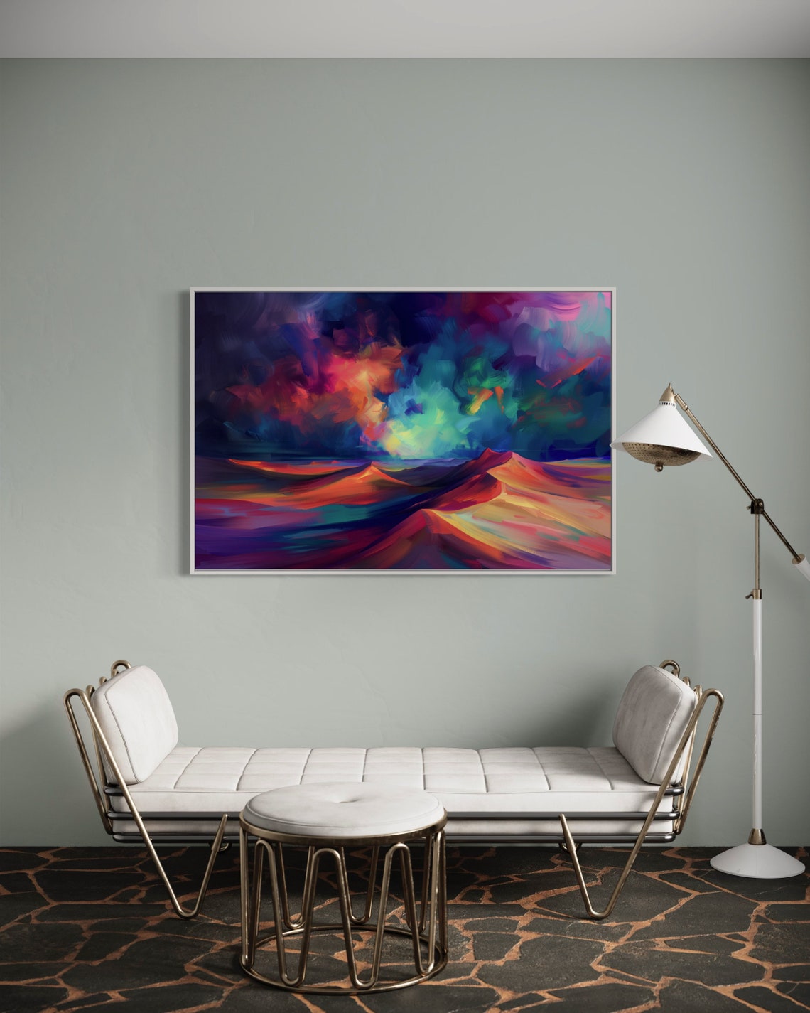 Vivid Dreamscape Psychedelic Of Colorful Clouds Abstract Mountain Art For Modern Home Decore And Expressionist Enthusiasts - Image 4
